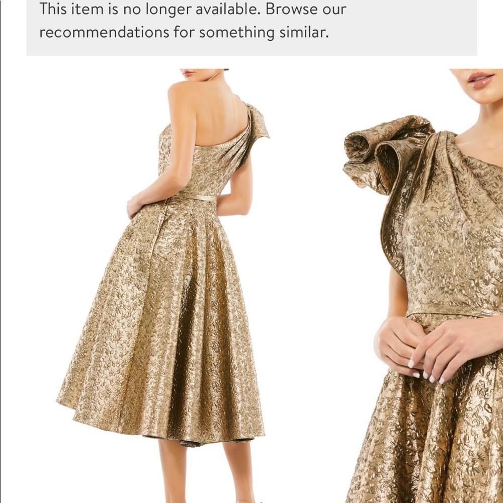 Mac Duggal size 6 antique bronze/gold occasion dress